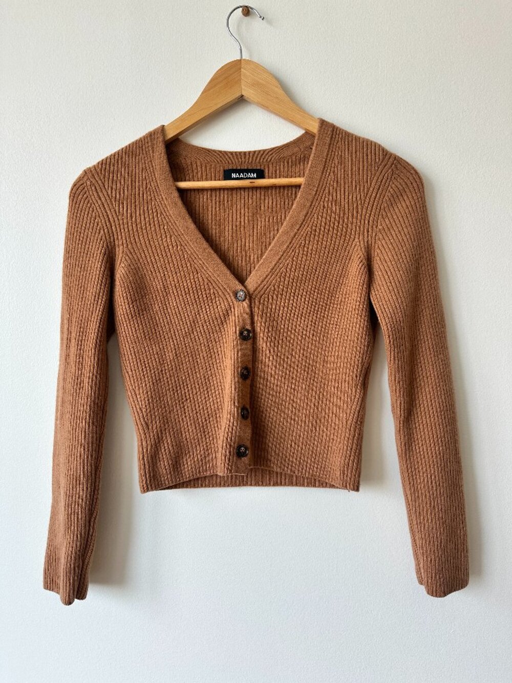 Naadam Women's Camel Cashmere Cardigan